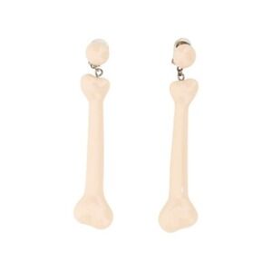 Moschino X The Flintstones Bone Earrings Resin Novelty Designer Box Included